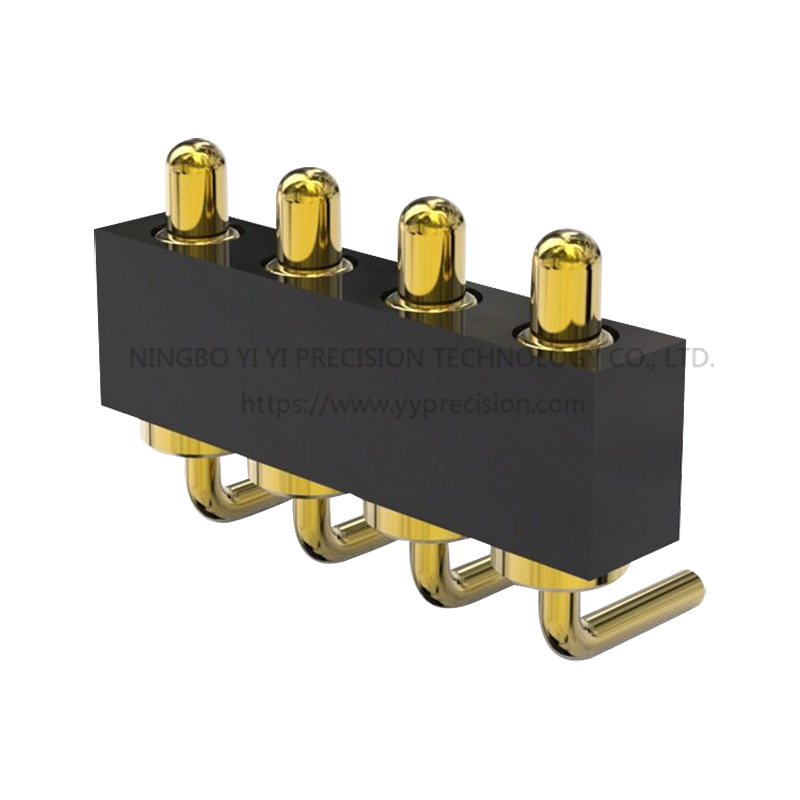 Double bend POGOPIN connectors