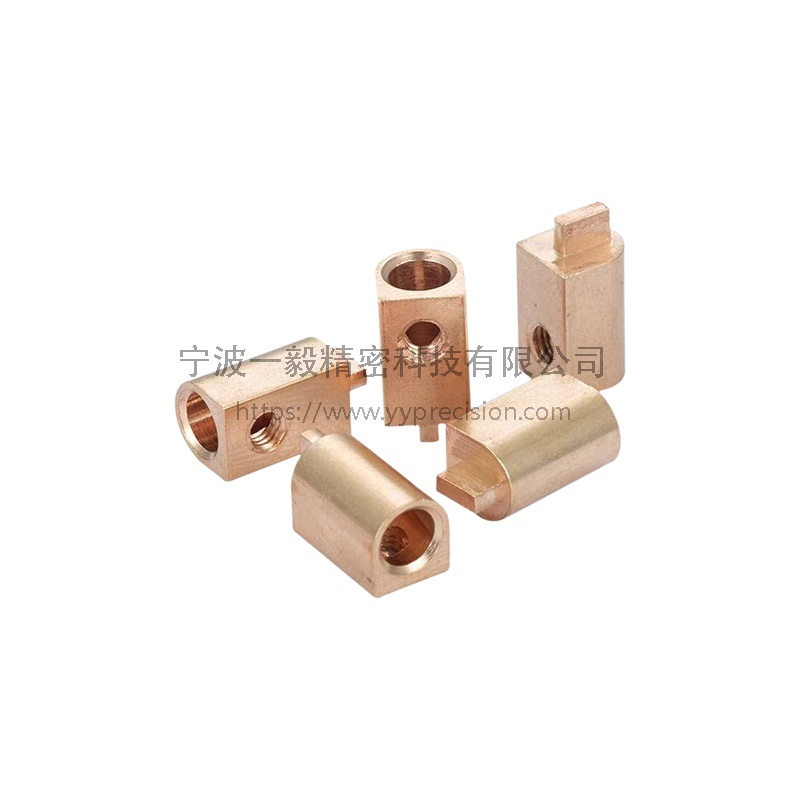 Electric meter copper terminal horseshoe shaped round leg through hole copper terminal