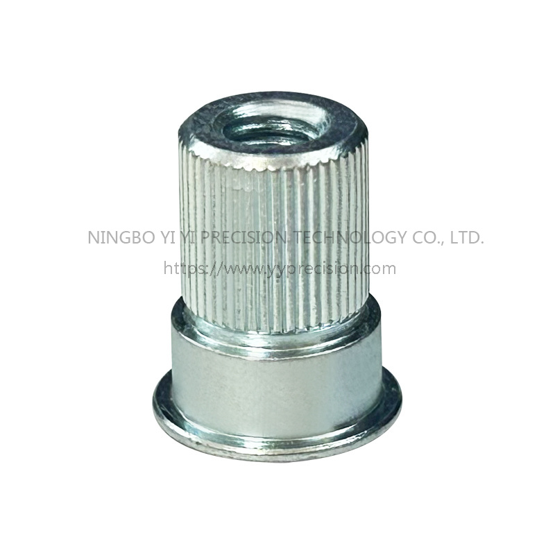 Carbon steel blind rivet nuts/cam machine turned parts/knurled flat head blind rivet nuts/flat head galvanized nuts