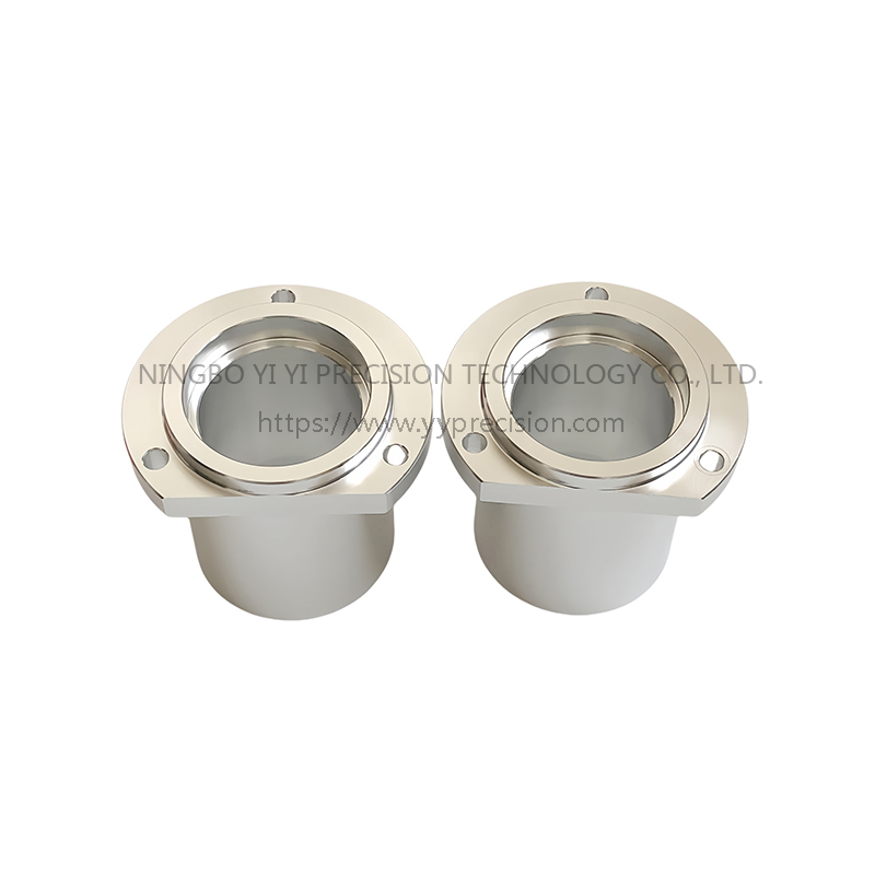 CNC precision machining of stainless steel hardware parts/double bearing seat