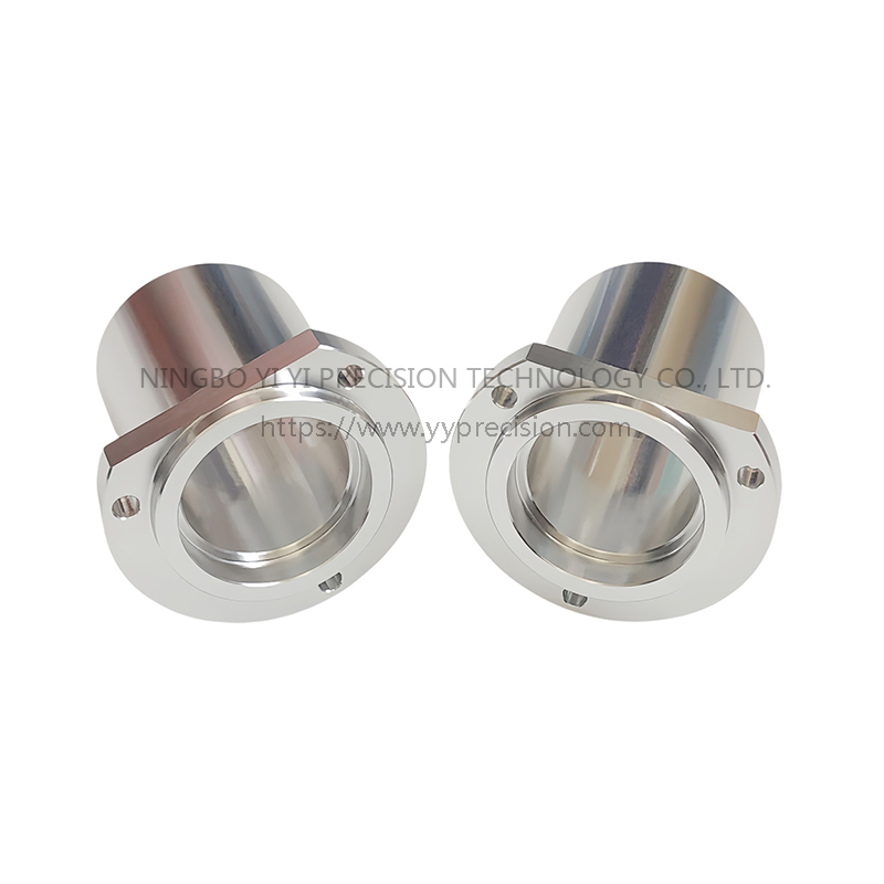 CNC precision machining of stainless steel hardware parts/double bearing seat