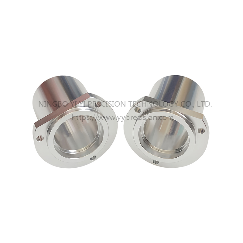 CNC precision machining of stainless steel hardware parts/double bearing seat