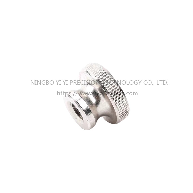 Stainless steel high head knurled nut knurled screw cap step through hole blind hole nut hand screw high head knurled nut