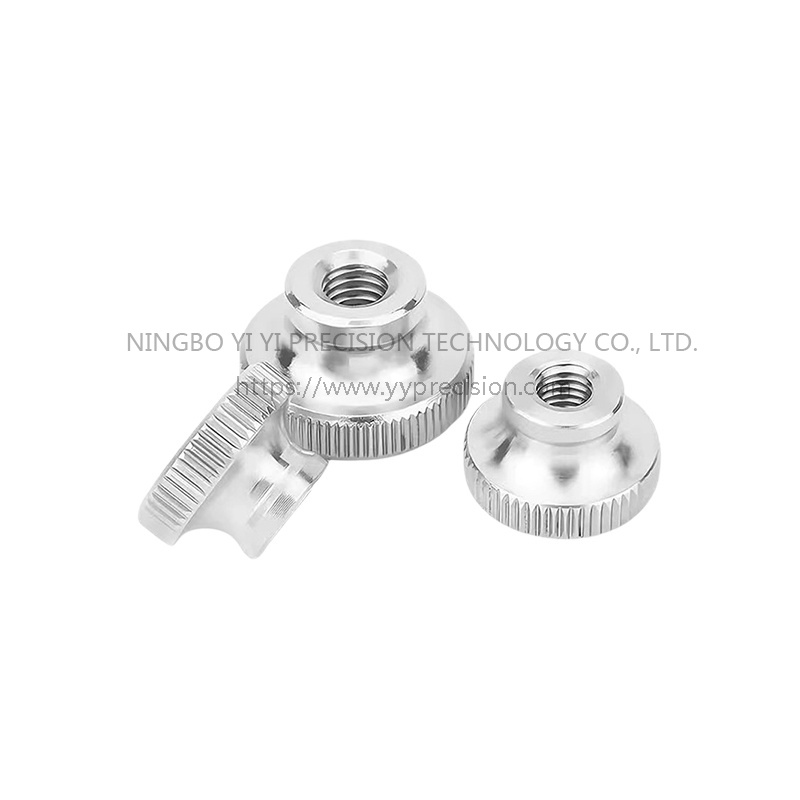 Stainless steel high head knurled nut knurled screw cap step through hole blind hole nut hand screw high head knurled nut
