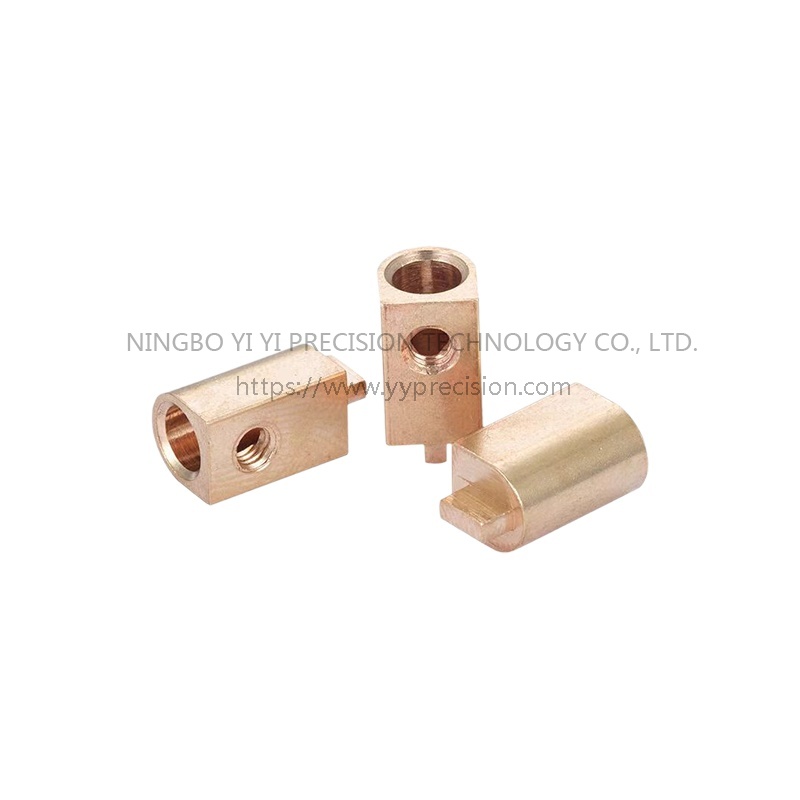 Electric meter copper terminal horseshoe shaped round leg through hole copper terminal