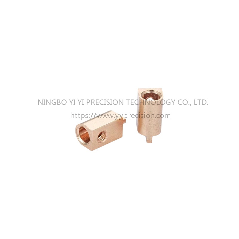 Electric meter copper terminal horseshoe shaped round leg through hole copper terminal