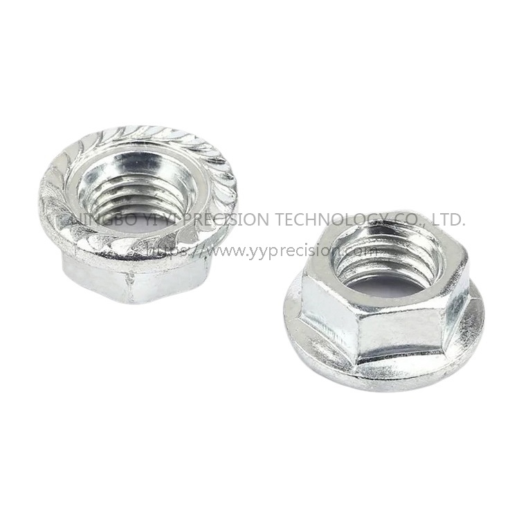 304 stainless steel hexagonal flange toothed lock nut photovoltaic bracket nut flange surface flower tooth lock nut non-standard parts customization