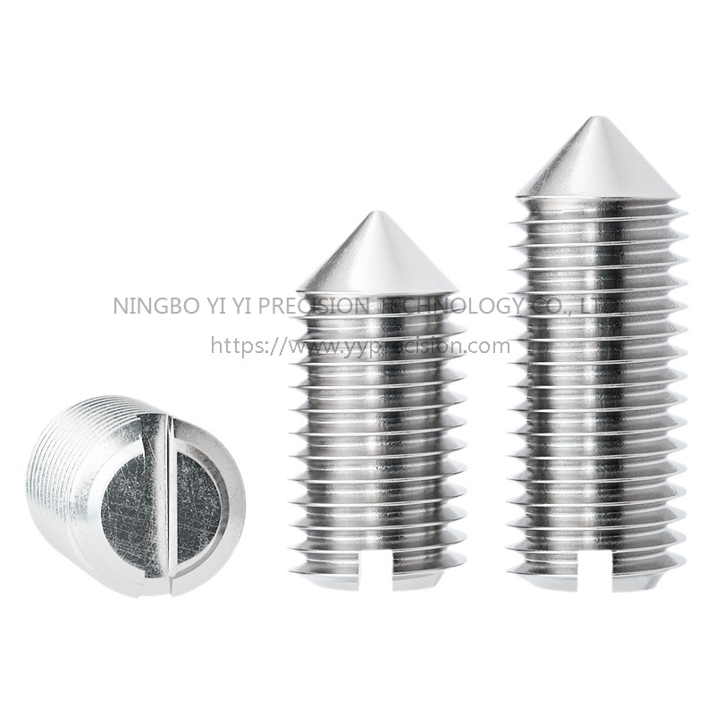 304 stainless steel slotted tip set screws, chassis stud screws, mechanical parts processing