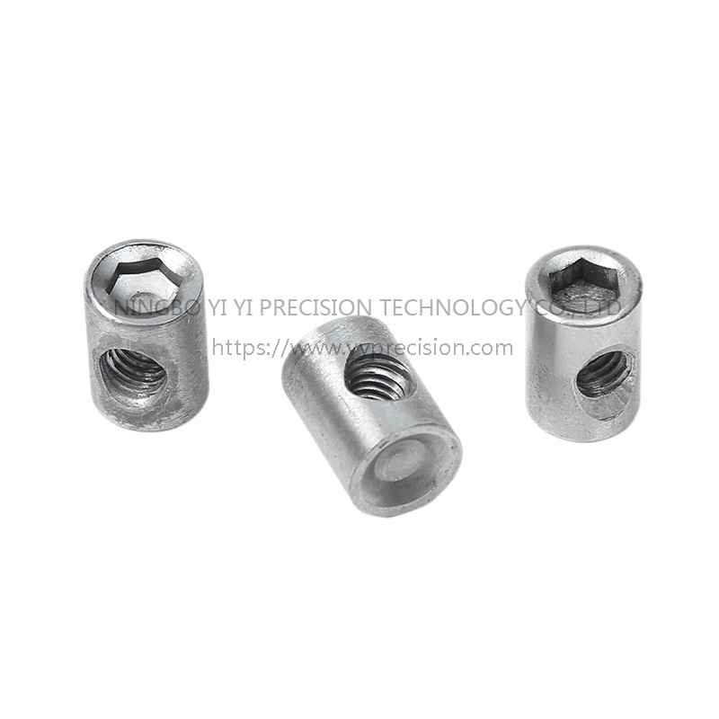 Cross hole nut, cylindrical pin with cross hole, carbon steel, galvanized double-sided flat head hammer nut, non-standard processed fastener parts