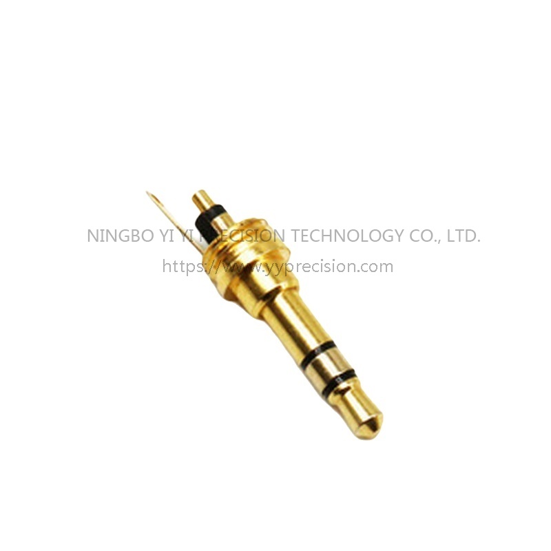 Brass finishing parts, center machining, CNC lathe processing, conductive copper needle processing