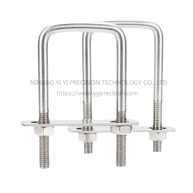 304U-shaped square card set stainless steel U-shaped square card right-angle U-shaped screw bolt square clamp